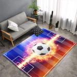 Grass Court Living Room Floor Carpets Green 3d Printed Rugs 1.5*1m