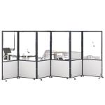 Commercial Furniture Transparent Sub-glazed Partition Office Collapsible Mobile