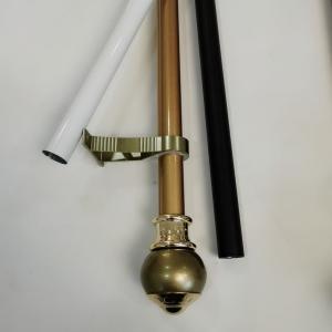 Quality Gold 22 Inch Luxury 0.35mm Steel Pipe Curtain Rods wholesale