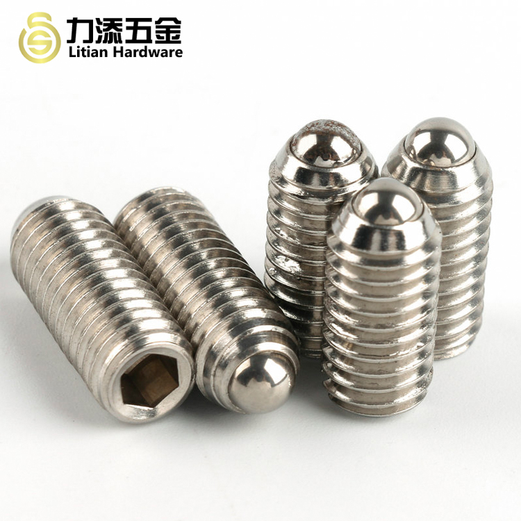 Round Swivel Ball Bear Point Set Screw Black Oxide Finish Grade 12.9