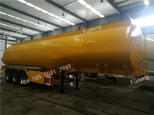 50000 L Fuel Tanker Semi Trailer With 5 Cabin For Fuel , Petrol Tanker Trailers