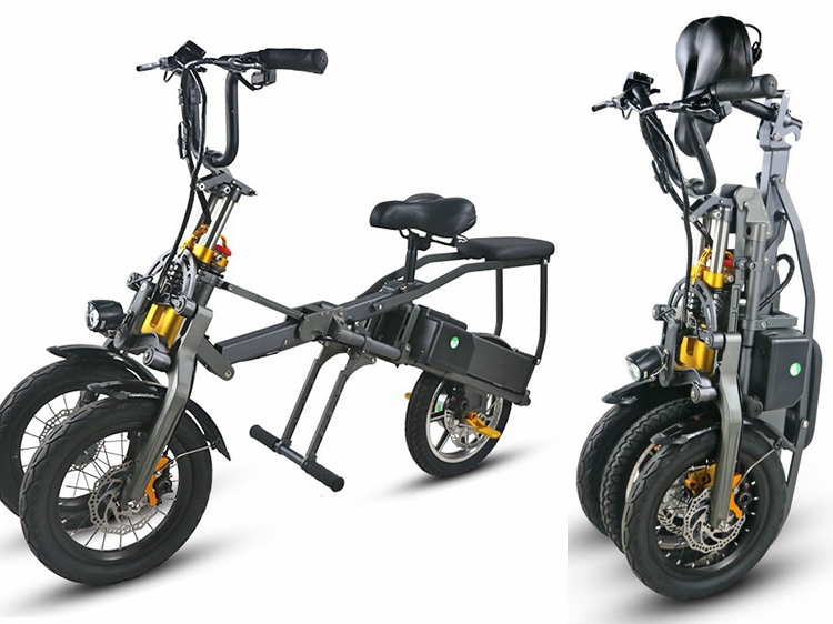 Folding Portable Electric Tricycle Bike 350W 48V Motor LCD Display