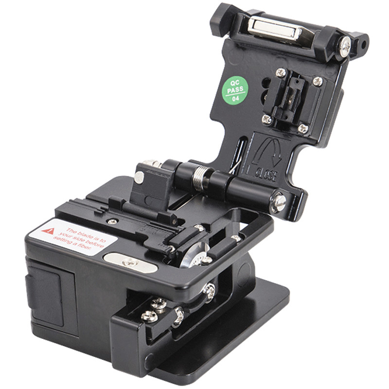FTTH FTTX Fiber Optic Cable Cutter Cold Connect Fully Automatic With Red Fiber Cleaver