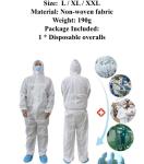Non Woven Fabric Disposable Protective Clothing Lightweight 190g S - XL