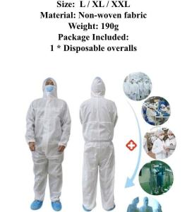 Quality Non Woven Fabric Disposable Protective Clothing Lightweight 190g S - XL wholesale