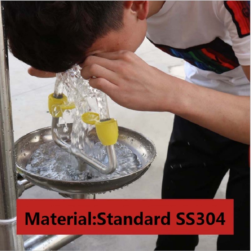 Stainless Steel eyewasher Wall Mounted Eyewash Station with ABS coating round bracket Safety Equipment