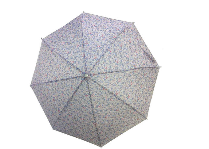 Polyester / Pongee Fabric Mini Folding Umbrella , Self Folding Umbrella
