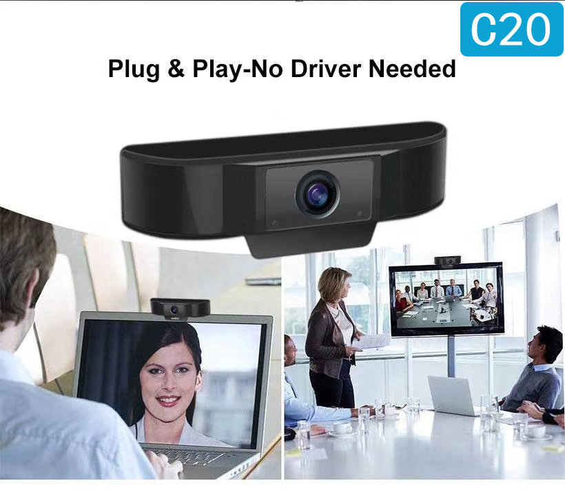 plug and play 1080P HD Webcams Computer Web Cam Live Streaming Webcam with Dual mics