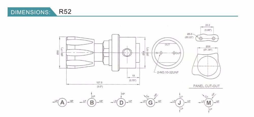 High pressure single stage oxygen pressure regulator with gauges