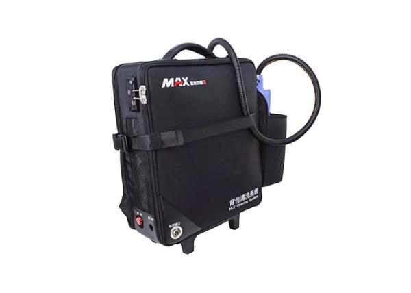 Cheap Non Pollution Backpack Laser Cleaning Machine 13000mm/S Interchangeable Lens for sale