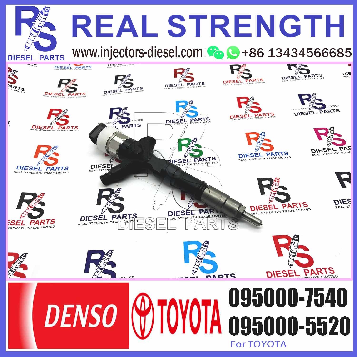 Common Rail Fuel Injector 23670-30280 095000-7540 For Toyota Hilux 1KD-FTV
