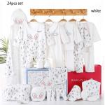 Wholesale newborn babies gift box pure cotton clothing 24pcs Layette sets casual
