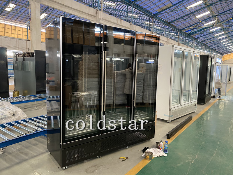 Glass Door Display Refrigerator Commercial Freezer Cabinet for Supermarket