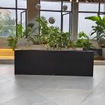 Matte Garden Fiberglass Flower Pots Black Color For Outside