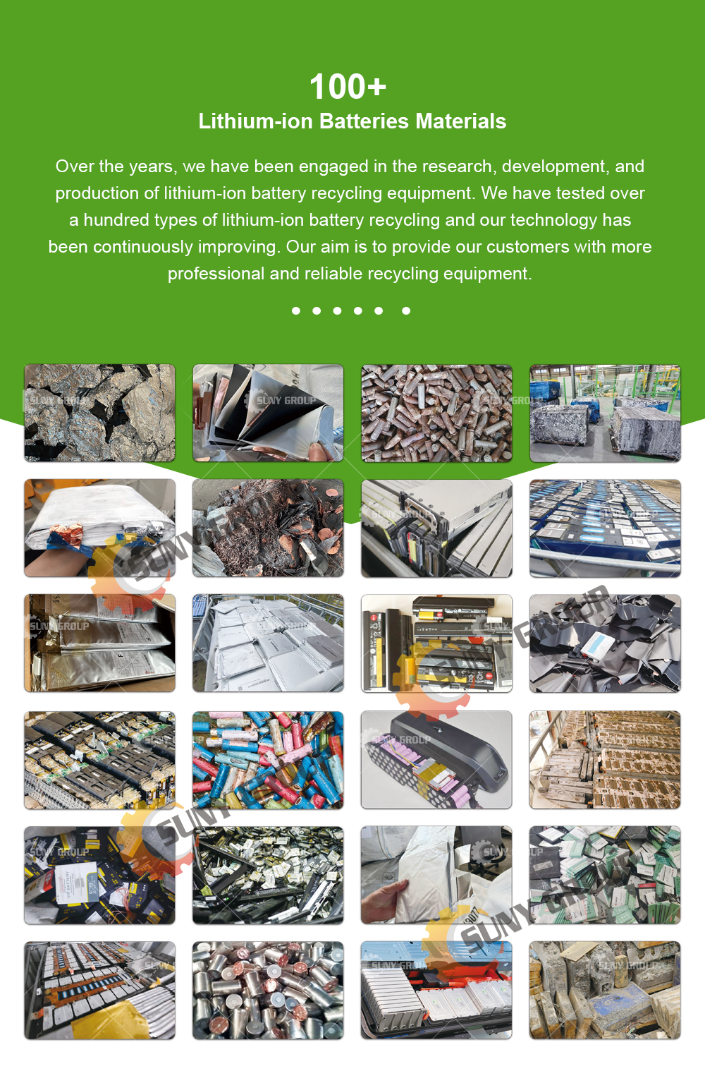 User-Friendly PLC PC Touch Screen Control LIB Recycling Machine for Handphone Battery