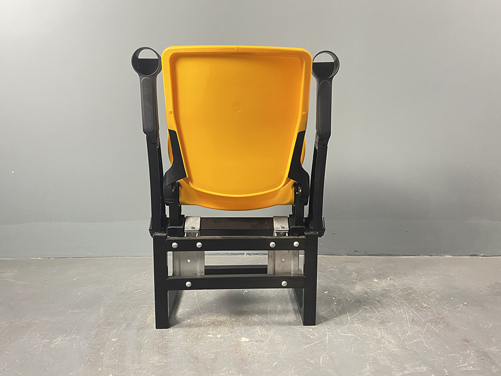STUNITY UV resistant gas assisted PP plastic beam mounted stadium chair with cupholder armrest