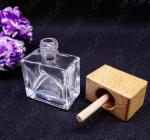 square auto perfume bottle aromatherapy bottle clear glass perfume cosmetics