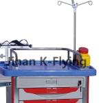 Hospital Emergency Crash Cart ABS Rescue Medical Trolley Cart