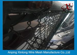 Quality Black Chain Link Fence Panels For Basketball Ground 50 * 50 Mm Aperture wholesale