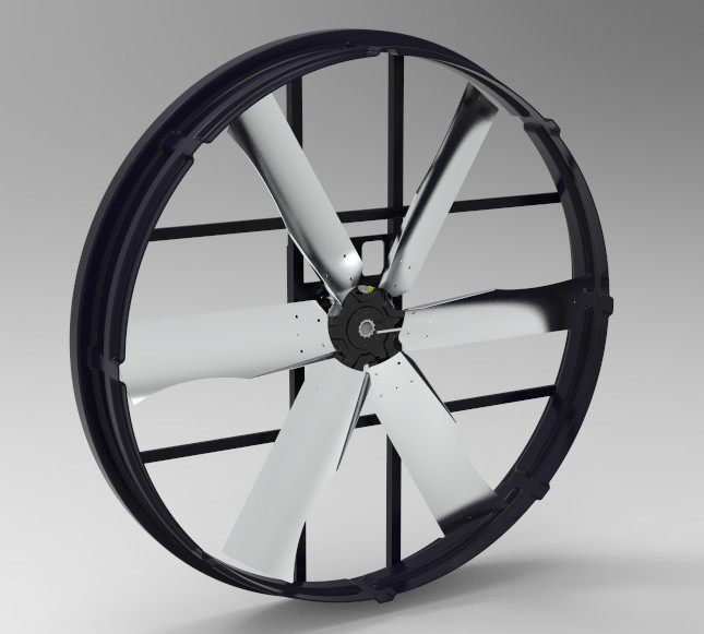 Industrial Exhaust Fan with 72''/1.83m Fan Blade Diameter and Max Airflow 120193m³/h