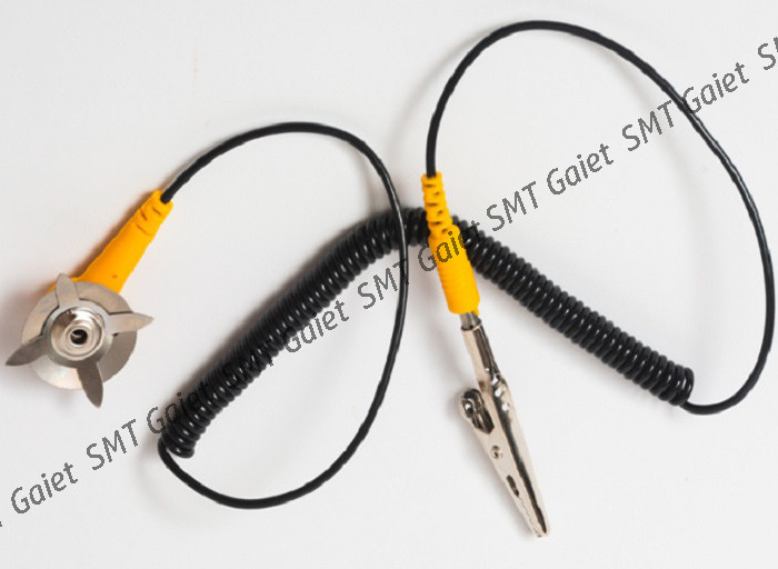 Yellow Black ESD Grounding Strap Stretching About 1.8M