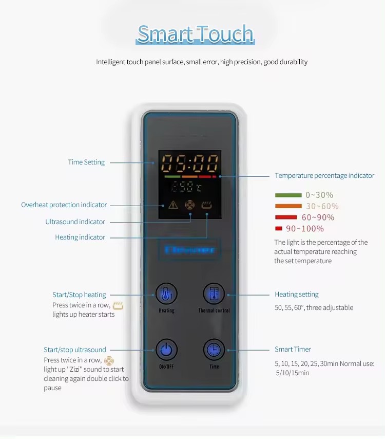 Dental Clinic Multifunctional Dental Steam Cleaner 6L Digital Dental Pod Ultrasonic Cleaner
