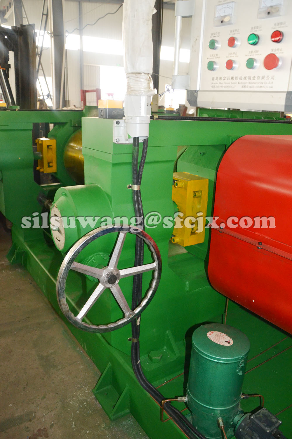 22" Peripherally Roller Bearing Lubrication Rubber Mixing Machine 2 Roll