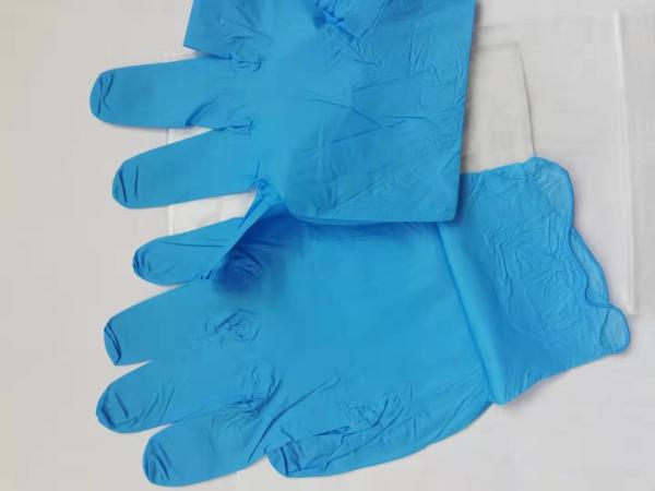 Blue Nitrile Disposable Gloves Hand Protect Hand Gloves Non Sterilized Nitrile
