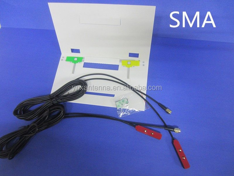 VHF/ UHF Digital Car Glass Film Antenna Radio Car Antenna TV Antenna with GT13 GT16 VR1