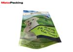 Stand Up Transparent Bottom Pet Supply Bag , Plastic Dog Treat Bags With Hole