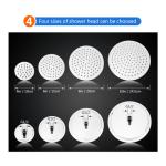 Sliver Rotatable Overhead Rainfall Shower Head Rotatable High Temperature