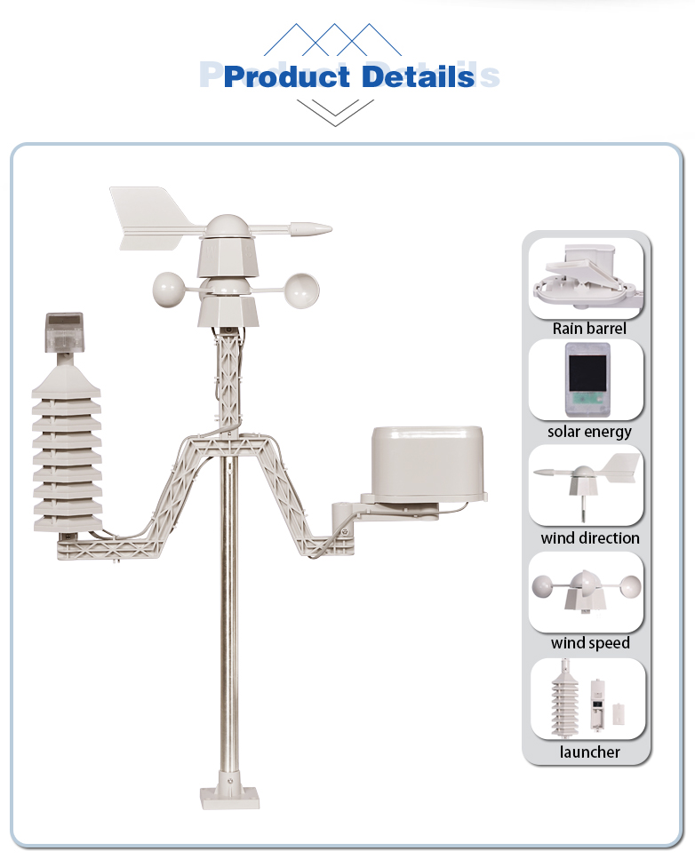 Multifunctional Wireless Weather Station With Wind Direction And Speed Capabilities