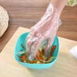 Restaurant Disposable HDPE Food Contact Gloves , Plastic Hand Gloves Powder Free