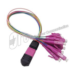 Quality OM4 LC MPO Fanout Cable LSZH 3.0mm 12F ribbon fiber optic cable wholesale