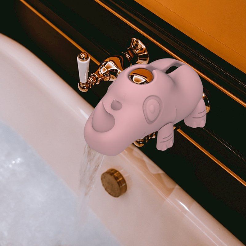 Pantone Colors Bathtub Water Spout Cover BPA Free Cartoon Cute Rhino Shape