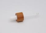 Bamboo Essential Oil Dropper With White Silicone Teat For Essential Oil Bottle