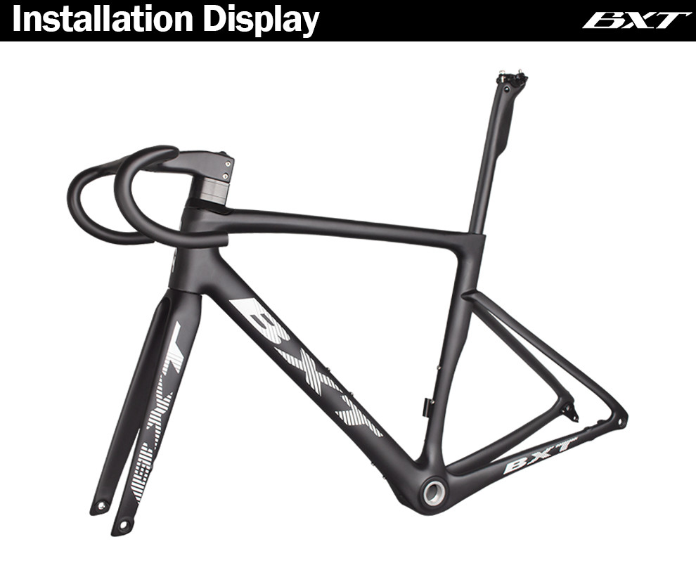 300mm Tube Carbon Road Bike Fork Aero Shaping Flat Mount Hard Disc Brake Front Fork