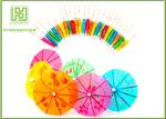 Creative Decorative Food Toothpicks 10mm Umbrella Drink Sticks For Cup Cake
