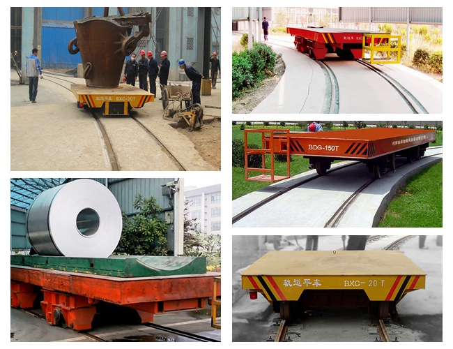 Steel Billet Coil Transfer Trolley Ladle Transporter Workshop Movable Rail Cart