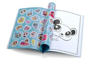 Quality A4 Sticker Book Coloring Pages Printing Gloss Lamination Saddle Stitch CMYK wholesale