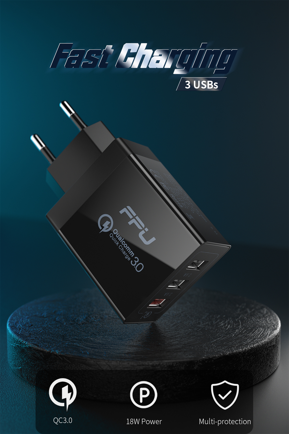 Essager Fangbo 30W Quick Charge 3.0 Type C USB C Phone Charger for iP Samsung Xiaomi