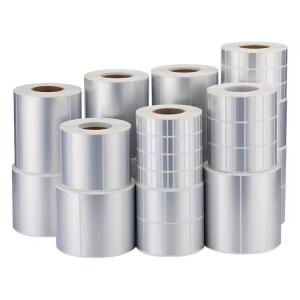 Quality PET Polyester Printing Barcode Sticker Label Heat Transfer Waterproof Adhesive wholesale