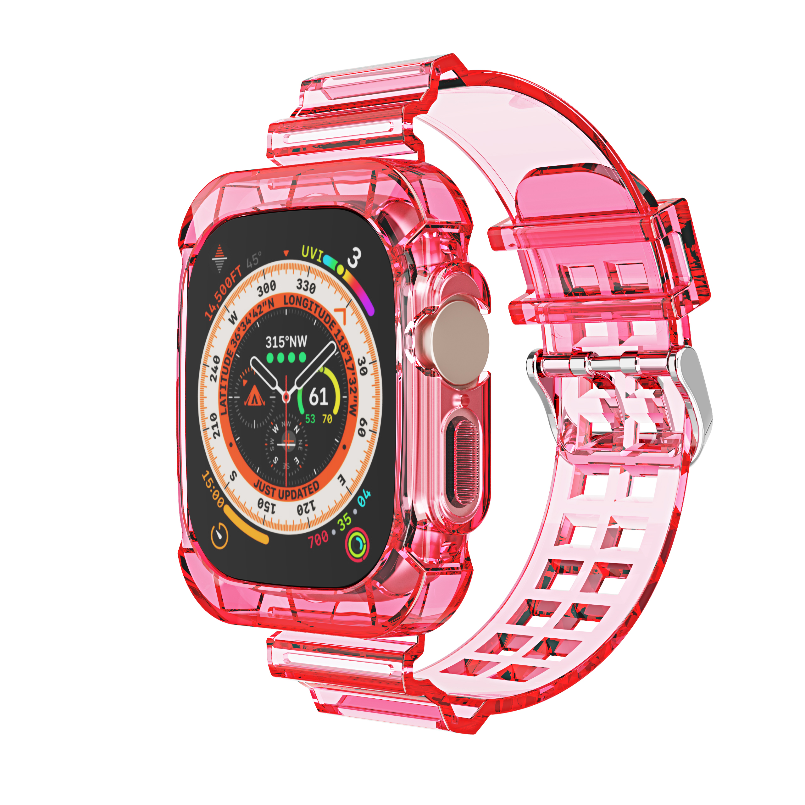 Private Mold Transparent Bands for I Watch 2 3 4 5 6 7 8 9 SE 11 Colors Smart Watch Band