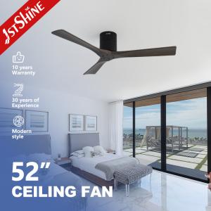 Quality 52 inches Wooden Blade Ceiling Fan With DC Motor Remote Control High Speed wholesale