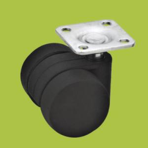 Quality double wheels top plate casters ,PVC PA material caster wheel 30mm wholesale