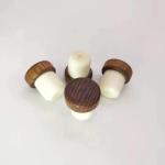 Non Spill Sealing Plug Cap Synthetic Cork Wooden Top Aluminum Metal Wine Bottle
