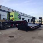 Used New Lowboy Truck Trailer 60T Lowbed Semi Trailer For Sale