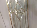 Internal Half Glazed Beveled Edge Glass Brass Nickel Patina Available