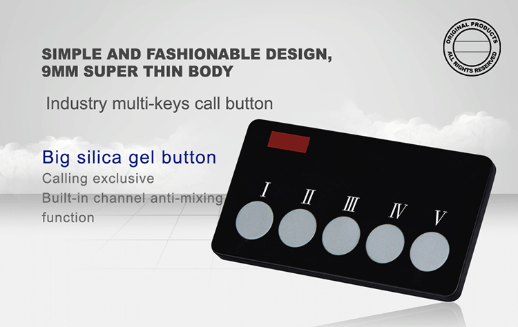 clothing factory wireless electric calling bell on tailers operation desk to call manager for assistance