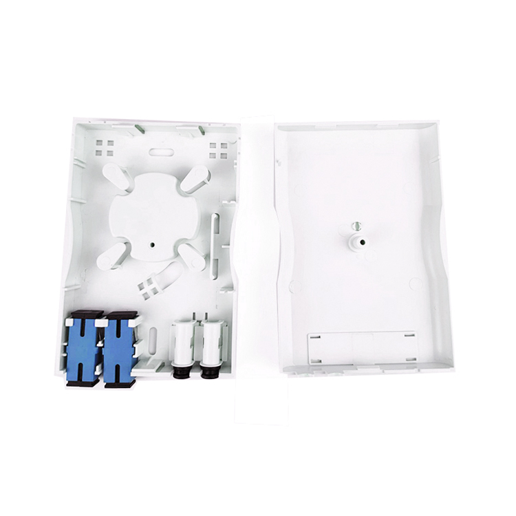 2 Cores UPC Plastic Fiber Optic Faceplate Socket Panel for Wall Mounted Installation